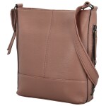 Módní dámská koženková crossbody kabelka Evelyne, starorůžová