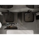 MEXEN/S - Rivel koupelnová skříňka pod umyvadlo 60 cm s deskou, 1 šuplík, reliéf , černá mat 91A20-06047-1-BFC71