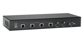 LevelOne HDMI Cat5 AV vysílač černá / AV vysílač / 4x RJ45 / 4K / 100 m / PoE / HDCP (HVE-9214PT)