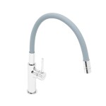 Dřezová baterie SAT se silikonovým ramínkem šedá/chrom SATBSD290S SATBSD290S