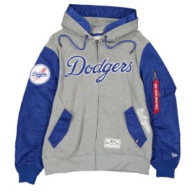 New Era Pánská bunda Los Angeles Dodgers MLB Alpha Industries MA-1 Full-Zip Fleece Velikost: M