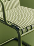 HAY Sedák Terrazza Olive bold stripe 82 × 40 cm, zelená barva