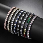 Náramek s červenými zirkony Robertina, Červená 19 cm