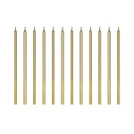 PartyDeco Svíčky zlaté 14 cm 12 ks