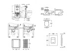 GROHE - Rapid SLX Set předstěnové instalace, klozetu, sedátka SoftClose a tlačítka Skate Cosmopolitan, matný chrom SANI11BB2102