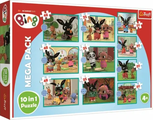 Trefl - Puzzle - Bing a přátelé MEGA PACK 10v1