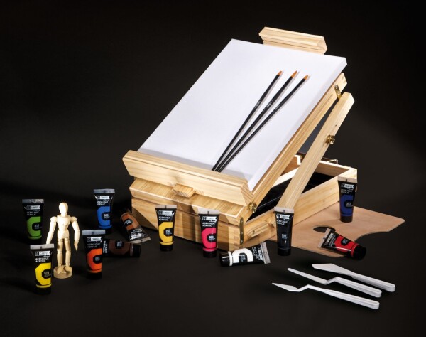 Raphael Campus Set Easel Discovery sada 12 x 21 ml v dřevěném
