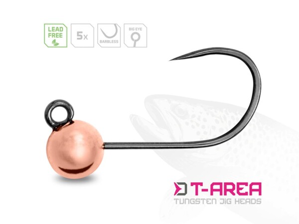 Delphin Jigové hlavičky Wolframové T-Area BL Měděné 5ks,Delphin Jigové hlavičky Wolframové T-Area BL Měděné 5ks