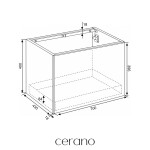CERANO - Koupelnová skříňka pod umyvadlo Adele - TIP-ON otevírání - dub Cannolo Cremona - 70x40x44,8 CER-167462