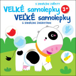 Velké samolepky s domácími zvířaty Kravička / Veľké samolepky s domácimi zvieratami Kravička