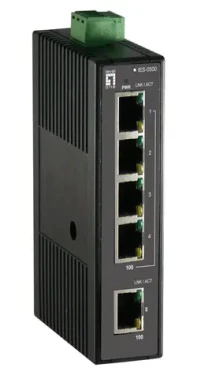 LevelOne Průmyslový switch 5x FE DIN plastový / Switch / Neřízený / Auto MDI/MDI-X / IP30 (IES-0500)