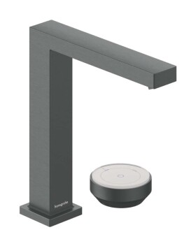 HANSGROHE - Tecturis E Umyvadlová baterie s výpustí, 2-otvorová instalace, CoolStart, EcoSmart+, kartáčovaný černý chrom 73053340