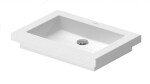 DURAVIT - 2nd floor Umyvadlo na desku 58x42 cm, bez přepadu, WonderGliss, bílá 03175800001