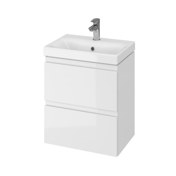 Koupelnová skříňka s umyvadlem Cersanit MODUO 49,5x62x34,5 cm bílá lesk S801-229-DSM S801-229-DSM