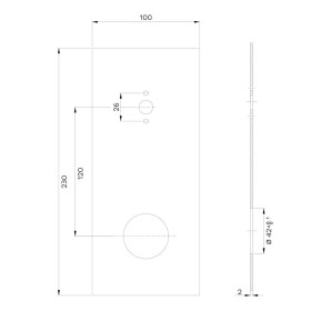 Mereo Dita jednocestná podomítková baterie s ramínkem, s hranatým krytem CBE60105DCU