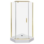KERRA - Sprchový kout pětiboký Kora 90 Zlatá 5907548116451