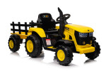 Mamido Dětský elektrický traktor s vlečkou 12V 7Ah žlutý