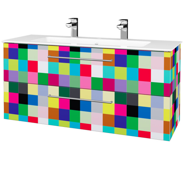 Dřevojas - Umyvadlová skříňka GIO SZZ2 120 - Individuální odstín dle RAL/NCS / Úchytka T04 / Individuální odstín dle RAL/NCS 406905E