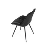 Židle jídelní, černá látka, černý kov, otočný mechanismus 90°/90° (L/P) - funkce reset