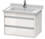 DURAVIT - Ketho Umyvadlová skříňka 48x65x46 cm, 2 zásuvky, lesklá bílá KT664302222