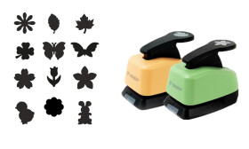 Děrovačka dekorační 16mm - Set B, 24ks, 12 motivů