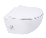 Wc s bidetem závěsné SAT Infinitio včetně prkénka softclose, zadní odpad SATINF011RREXPBFCT SATINF011RREXPBFCT