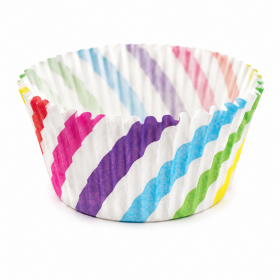Cake star papírové košíčky na muffiny a cupcakes barevné 50x30 mm 100ks-vzor 7