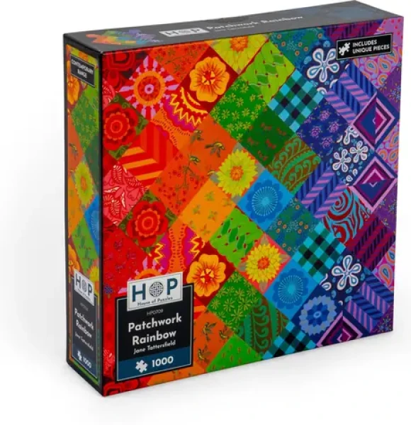 HOP Puzzle Patchworková duha