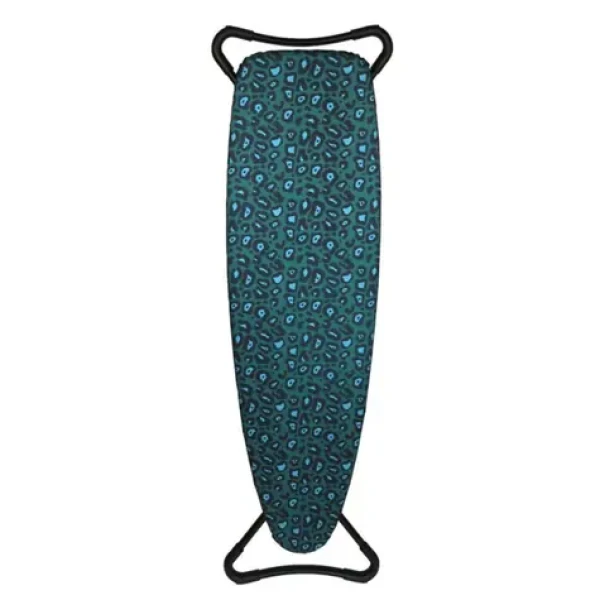 Rolser K-Surf Black Tube leopardí vzor, zelená / Žehlicí prkno / 130 x 37 cm / výška 58-96 cm