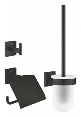 GROHE - QuickFix Start Cube Set doplňků pro toaletu 3 v 1, matná černá 411232430