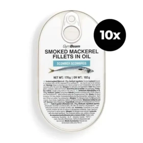 Filety z uzené makrely v oleji - GymBeam (10 x 170 g) (108856-2-10x170g)