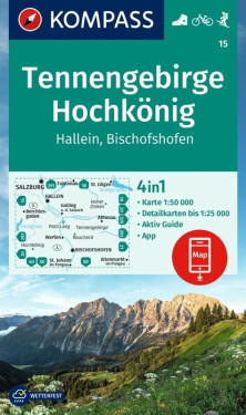 Tennengebirge, Hochkönig 1:50 000 / turistická mapa KOMPASS 15