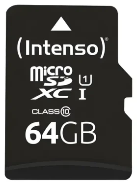 Intenso UHS-I Performance 64GB černá / Paměťová karta microSDXC / UHS-I U1 / Class 10 / čtení 90 MB/s (3424490)