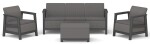Keter SCANDI LINEA 3 SEATERS SET - Mountain Grey/Grafit