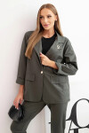 Dámský komplet Punto elegantní sako a kalhoty khaki UNI