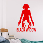 Samolepka Black Widow silueta Barva: šedá, Velikost: 100 x 70 cm