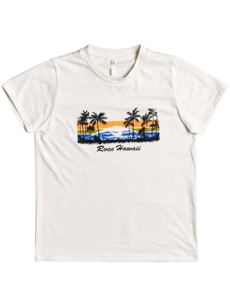 RVCA RVCA HAWAII Vintage White dámské tričko krátkým rukávem