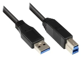 Good Connections USB 3.0 A-B černá / Kabel / USB A - USB B / 0,2 m / 5 Gbit/s (2710-S002)