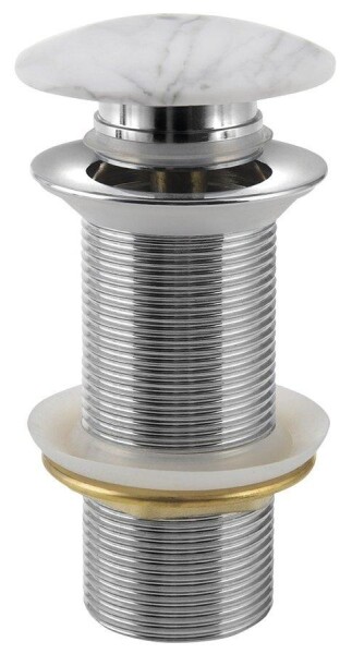 SAPHO - BLOK umyvadlová výpust 5/4“, click-clack, zátka bílá carrara, mat 2401-941