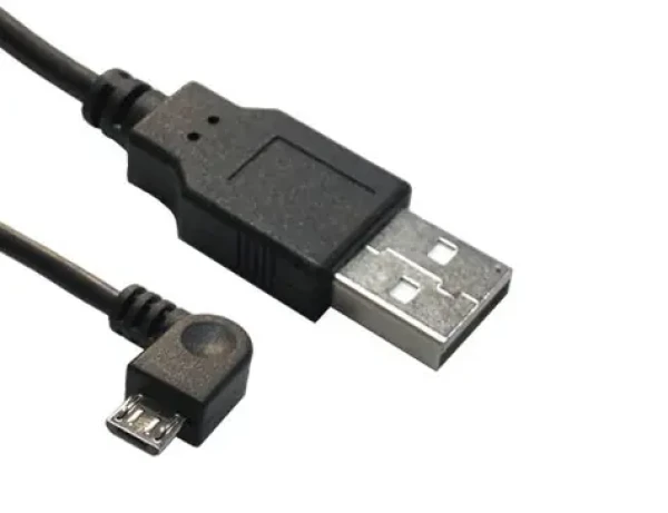 MicroConnect kabel USB2.0 A (M) - microUSB B (M) zahnutý 90° 1.8m černá / 480Mbit/s (USBABMICRO18ANG)