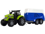Mamido Traktor s přívěsem pro koně zelený