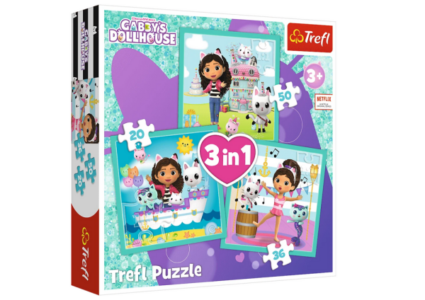 Mamido Puzzle Gábinin kouzelný domek 3v1 Trefl