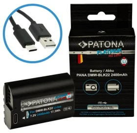 PATONA DMW-BLK22 2400mAh Platinum / Baterie pro foto / Li-Ion / USB-C nabíjení (PT1401)