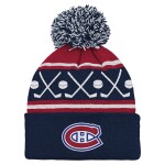 Outerstuff Dětská batolecí zimní čepice Montreal Canadiens NHL Face-Off Cuff Pom