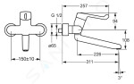 HANSA - Medipro Páková dřezová baterie, chrom 02582202