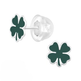 LUNICA Stříbrné náušnice ČTYŘLÍSTEK 0359