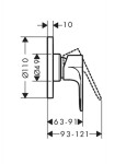 HANSGROHE - Rebris S Sprchová baterie pod omítku, matná černá 72649670