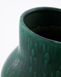 House Doctor Keramická váza Disc Green, zelená barva, keramika