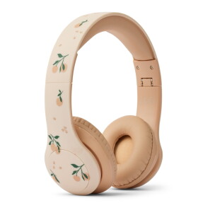 LIEWOOD Dětská bezdrátová sluchátka Quinn Peach / Sea Shell, oranžová barva, plast