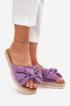 Dámské Sandály Na Platformě S Pletením A Mašlí Fialové Alpireda 40